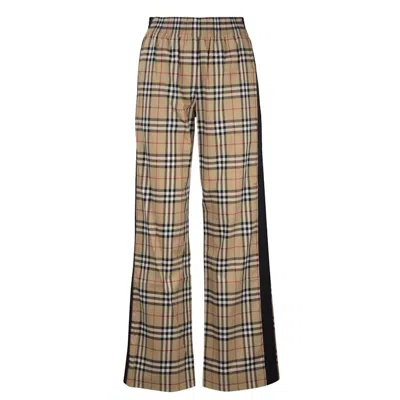 Pre-owned Burberry Womens Louane Trousers In Vintage Check