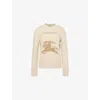 Burberry Equestrian Knight Wool Sweater In Neutral