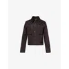 Burberry Womens  Padded Corduroy-trims Relaxed-fit Shell Jacket In Peat/ Brush Ip Check