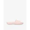 Burberry Dive Embossed Check Pool Slide Sandal In Pink