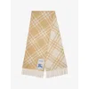 Burberry Womens Sand Check Cashmere Scarf In Neutral
