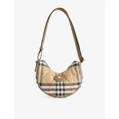 Burberry Womens Sand Horseshoe Quilted Cross-body Bag