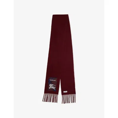 BURBERRY WOMENS SASH RED CHECK LABEL CASHMERE SCARF