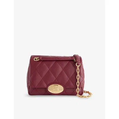 Burberry Womens Punnet Small Strand Quilted Leather Shoulder Bag In Red