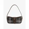Burberry Printed Canvas Shoulder Bag In Black