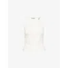 Burberry Womens White Festival Stretch-cotton Vest Top In White