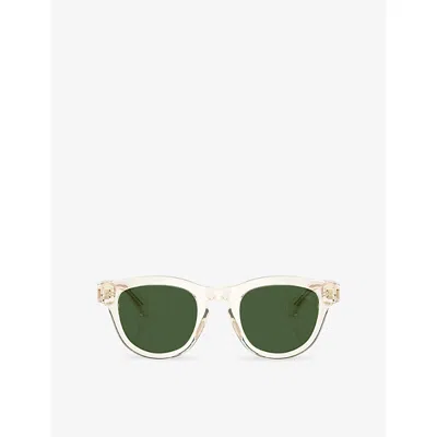 Burberry Womens  Be4477 Round-frame Acetate Sunglasses In Transparent