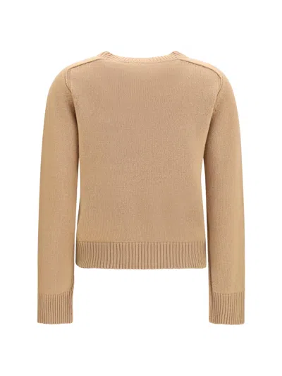 Burberry Wool And Cashmere Blend Sweater In Neutral