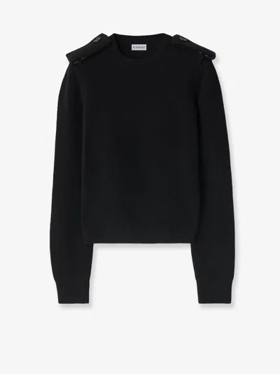 Burberry Wool And Cashmere Sweater In Black