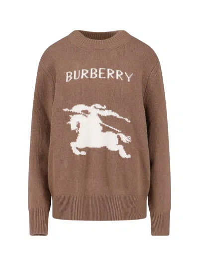Burberry Wool And Cashmere Sweater In Brown