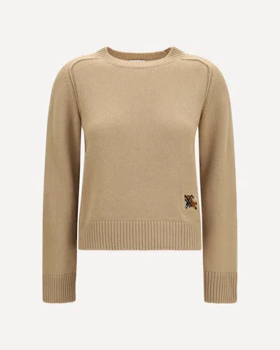 Burberry Wool And Cashmere Sweater In Brown