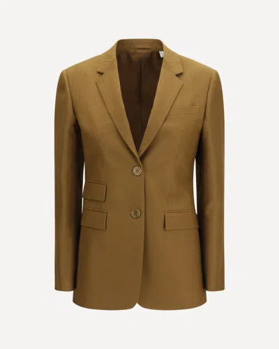 Burberry Wool And Mohair Blazer In Multi