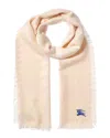 Burberry Wool & Silk-blend Scarf In Neutral