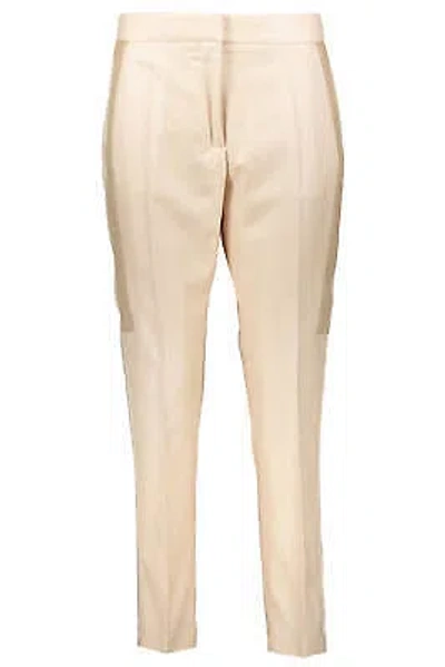 Pre-owned Burberry Wool And Silk Pants In White