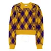 Burberry Embroidered Wool Sweater In Yellow