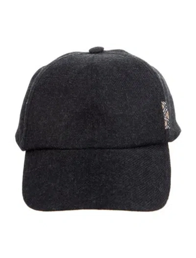 Pre-owned Burberry Wool Baseball Hat In Black