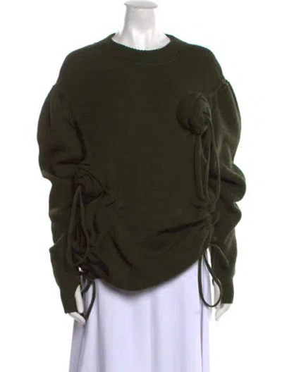 Pre-owned Burberry Wool Bateau Neckline Sweater In Green