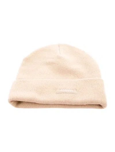 Pre-owned Burberry Wool Beanie Hat In Neutral