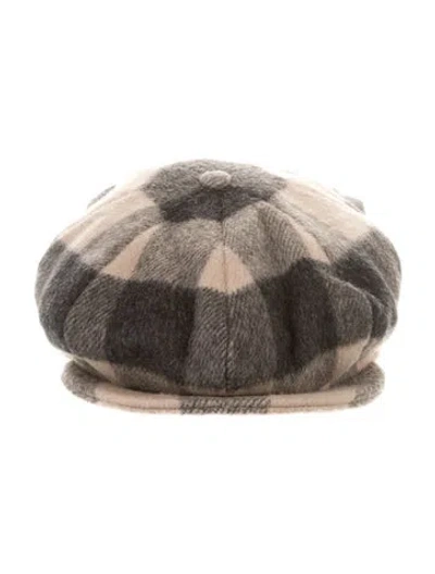 Pre-owned Burberry Wool Beret Cap In Neutral