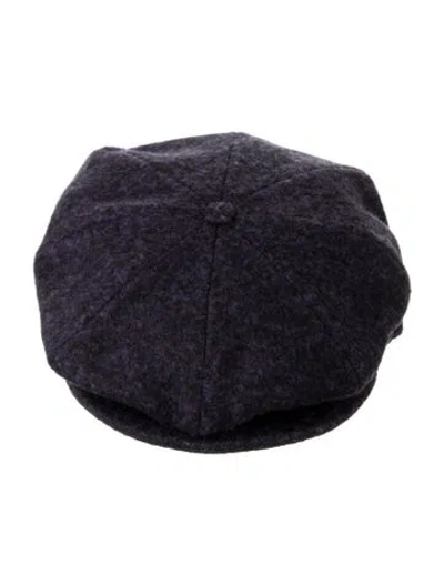 Pre-owned Burberry Wool Beret In Purple