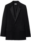 Burberry Wool Blazer In Black