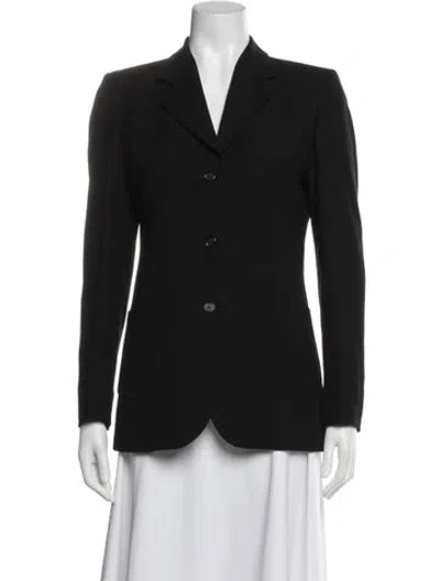 Pre-owned Burberry Wool Blazer In Black