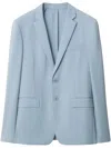 Burberry Wool Tailored Jacket In Blue