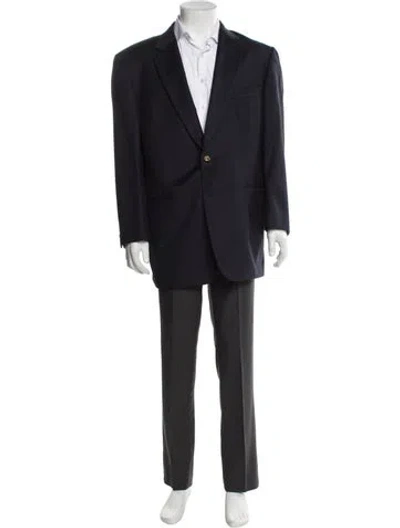 Pre-owned Burberry Wool Blazer In Blue