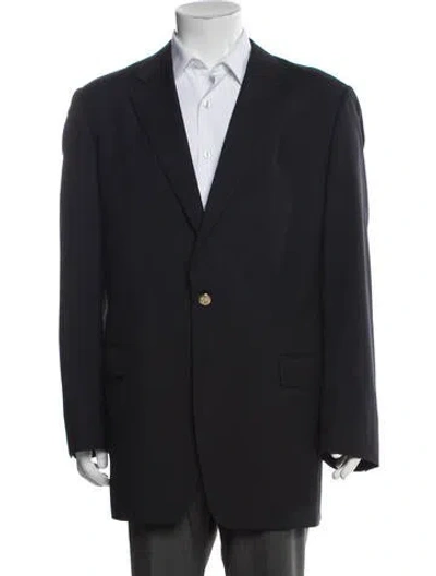 Pre-owned Burberry Wool Blazer In Blue