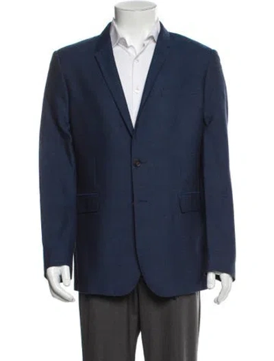 Pre-owned Burberry Wool Blazer In Blue