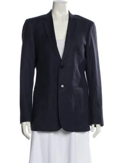 Pre-owned Burberry Wool Blazer In Blue