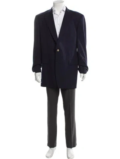 Pre-owned Burberry Wool Blazer In Blue