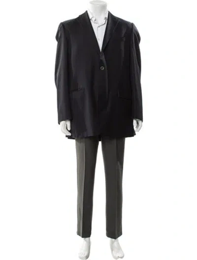 Pre-owned Burberry Wool Blazer In Blue