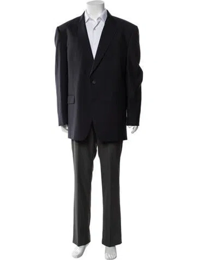 Pre-owned Burberry Wool Blazer In Blue