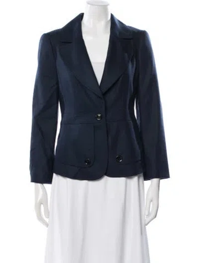 Pre-owned Burberry Wool Blazer In Blue
