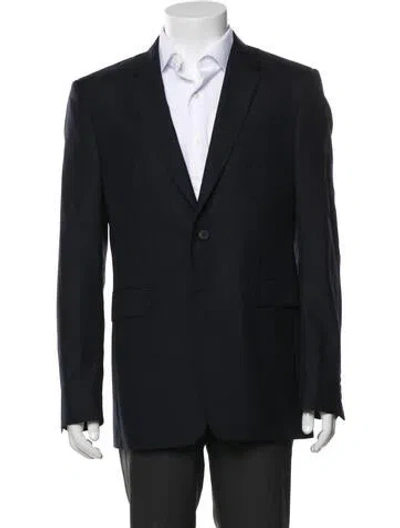 Pre-owned Burberry Wool Blazer In Blue
