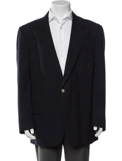 Pre-owned Burberry Wool Blazer In Blue