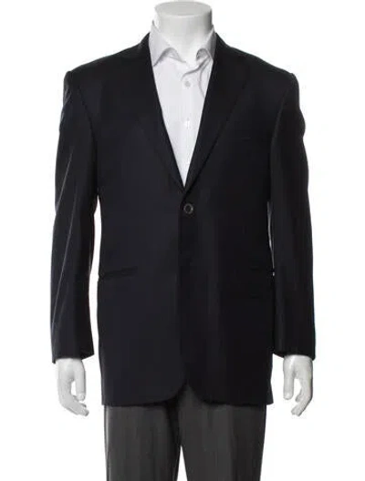 Pre-owned Burberry Wool Blazer In Blue