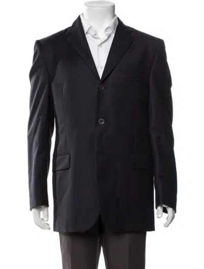 Pre-owned Burberry Wool Blazer In Blue
