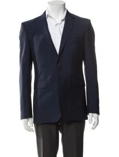 Pre-owned Burberry Wool Blazer In Blue