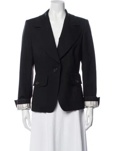 Pre-owned Burberry Wool Blazer In Blue