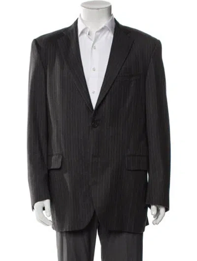 Pre-owned Burberry Wool Blazer In Gray