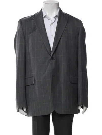 Pre-owned Burberry Wool Blazer In Gray