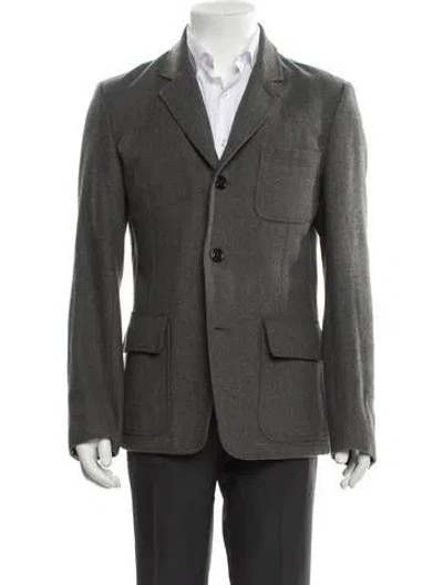 Pre-owned Burberry Wool Blazer In Gray