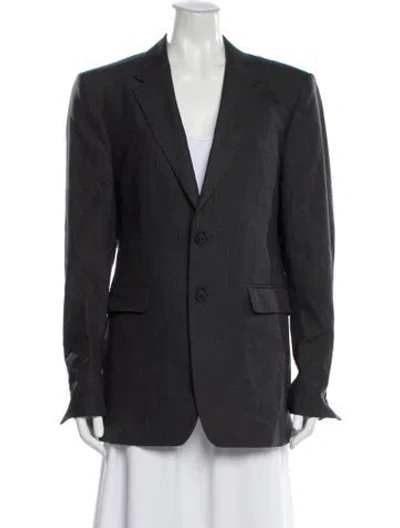 Pre-owned Burberry Wool Blazer In Gray