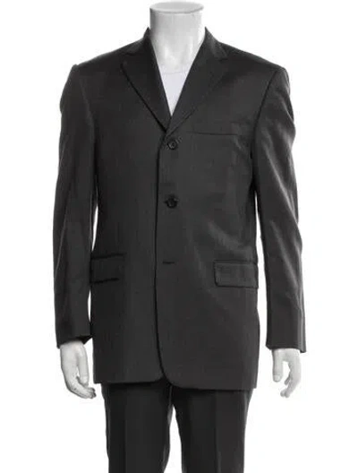 Pre-owned Burberry Wool Blazer In Gray