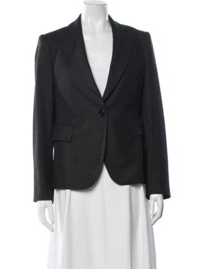 Pre-owned Burberry Wool Blazer In Gray