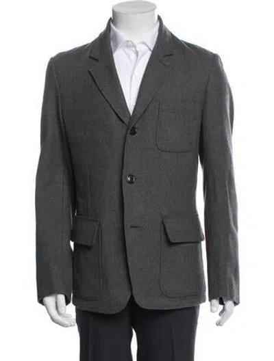 Pre-owned Burberry Wool Blazer In Gray