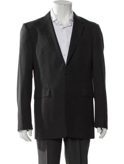 Pre-owned Burberry Wool Blazer In Gray