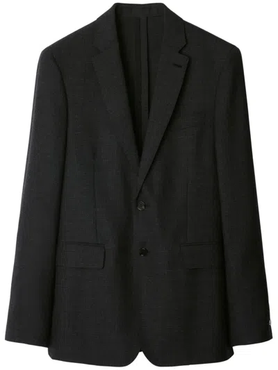 Burberry Wool Blazer In Rock/coal